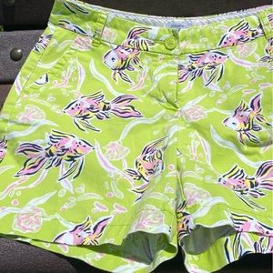 Crown & Ivy | 8 | Lime Green Fish Shorts